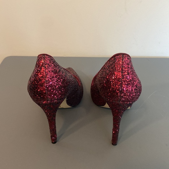 Gently used without box red sparkle heels. - Picture 3 of 3